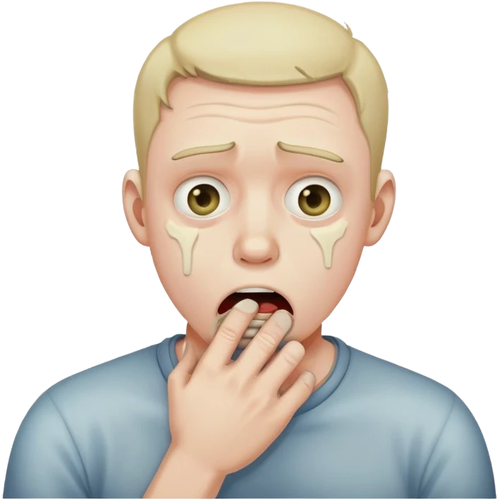 man chocking himself  emoji