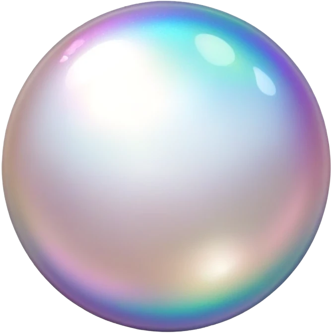 Round pearl gemstone with shimmering iridescent surface emoji