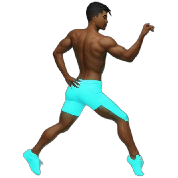  male dancer neon sign booty emoji