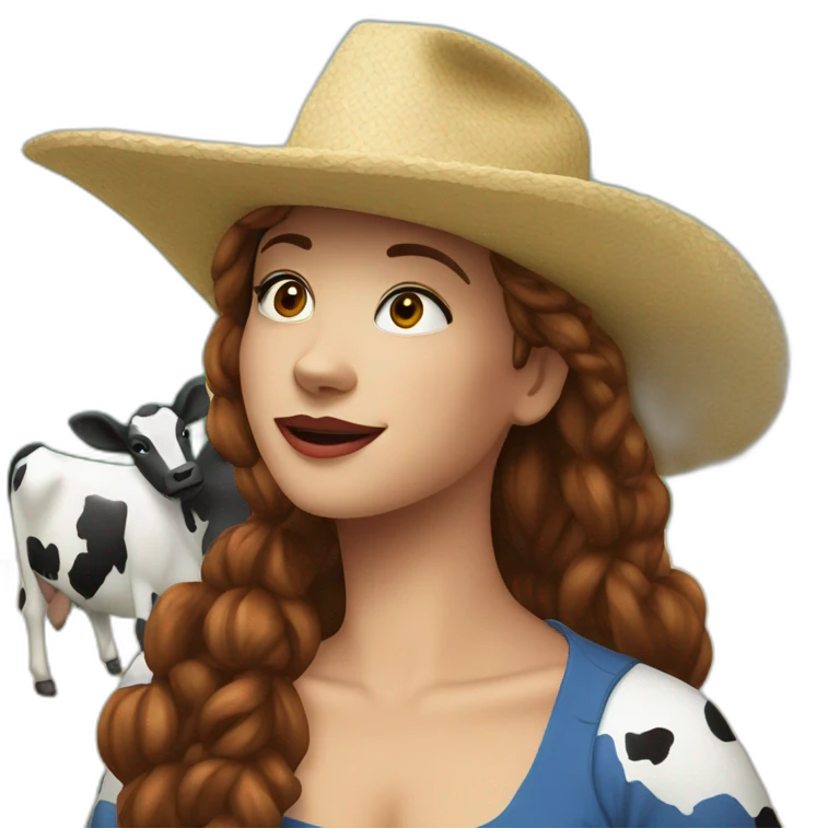 Une vache chanteuse emoji