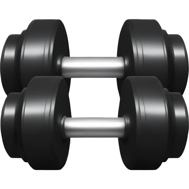 dumbbell black emoji