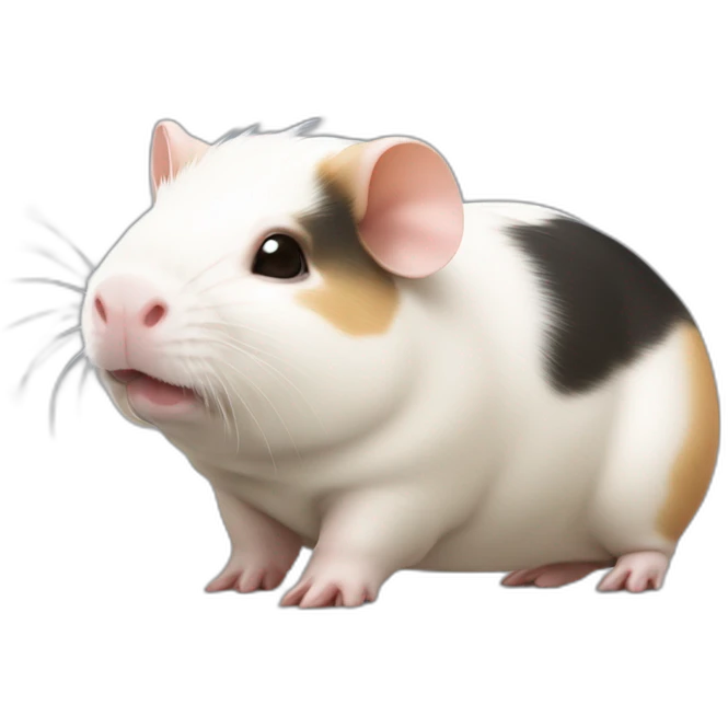Guinee pig white and camarel emoji