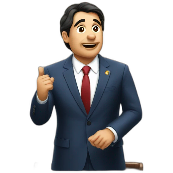 Nuñez Feijóo giving a speech in the spanish congress emoji
