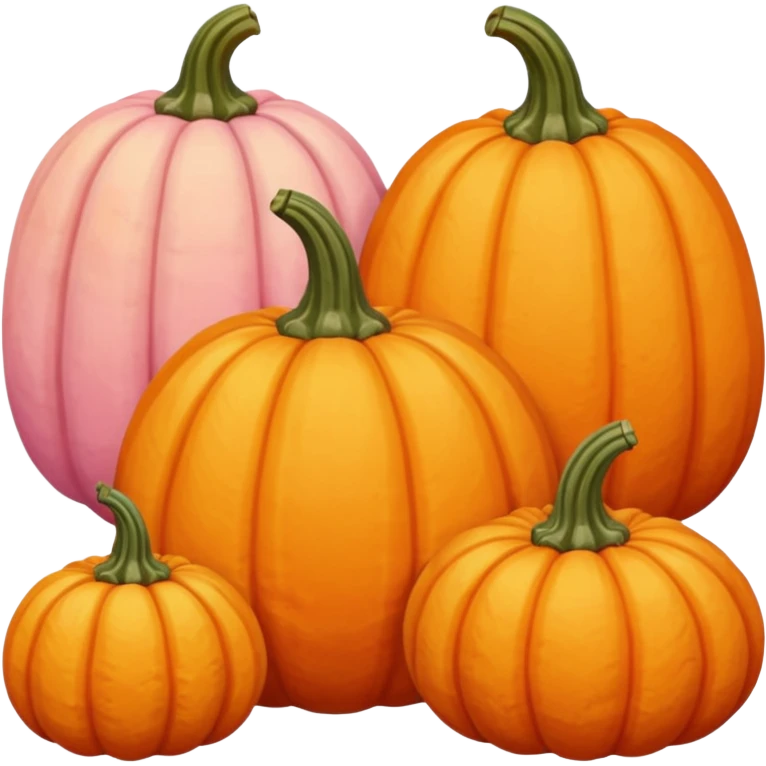 pink orange pastel fall decor emoji