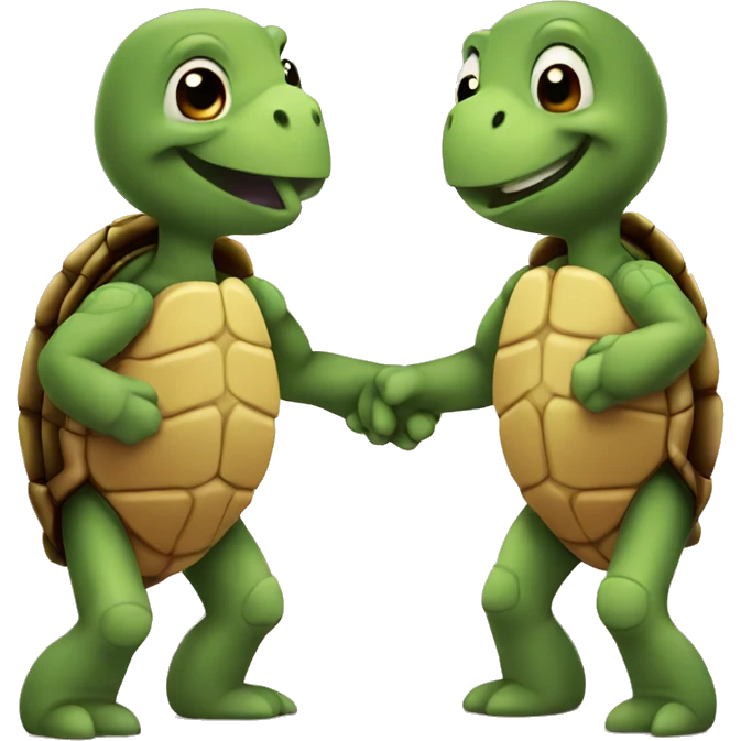 Turtles in love emoji