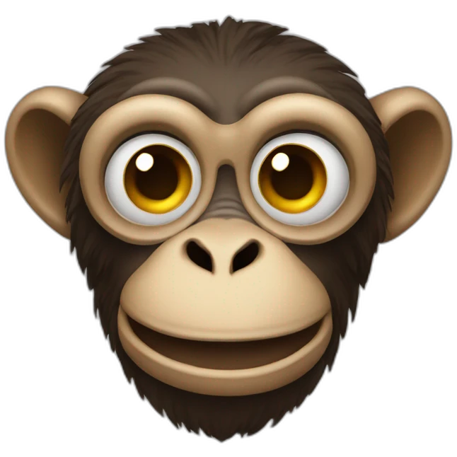 Crazy makak monkey emoji