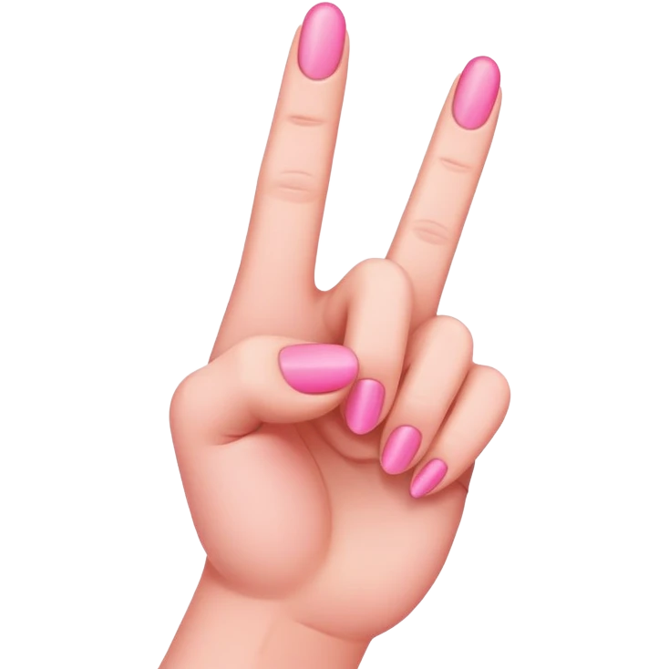 Pink middle finger emoji