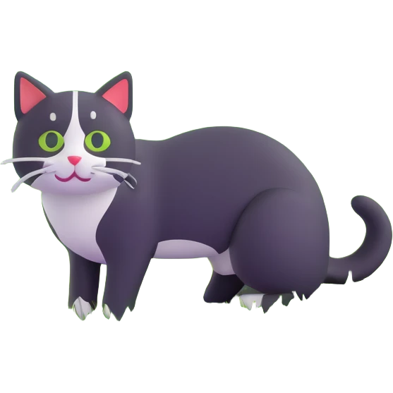 cat on a green meadow with mountains, Switzerland emoji