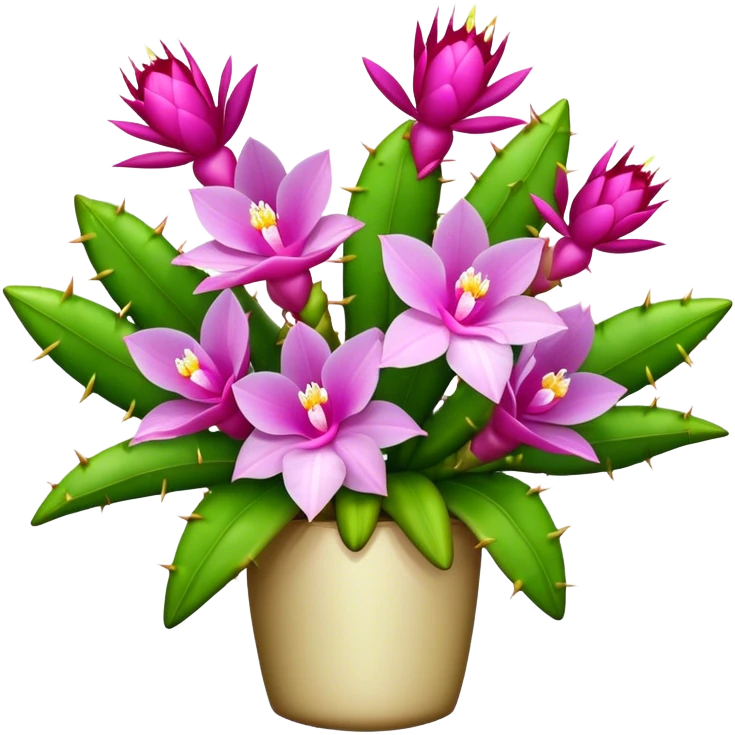 big bouquet Orchid Cactus, luxuriant, stem, leaf emoji