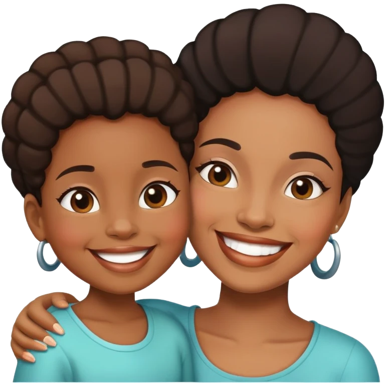 make a happy black family without the dad so only 2 people thats the mom and daughter emoji