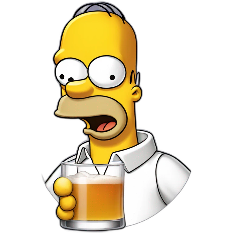 Homer Simpson drink béer emoji