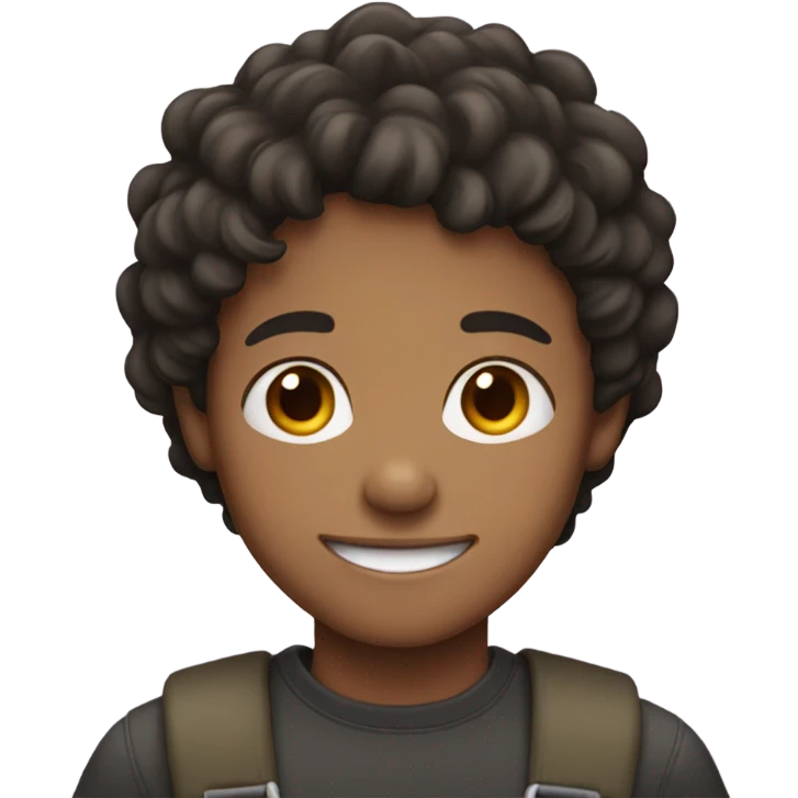 smiling boy with mixed skin emoji