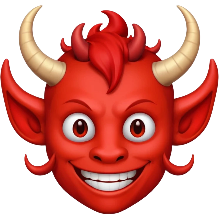 Red devil smiling emoji