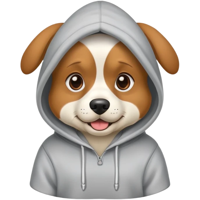 Dog wereing a hoody emoji