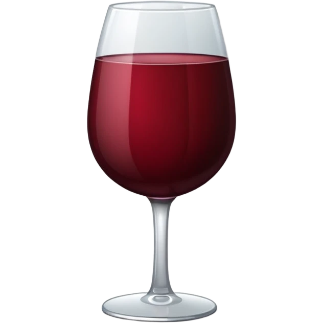 glass of wine in sticker style with a white stroke around that a little shadow emoji