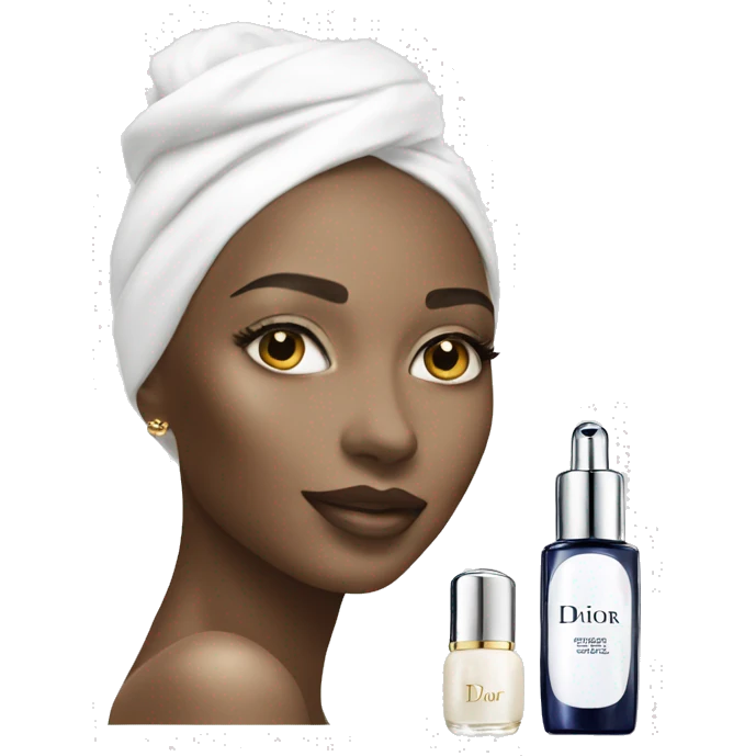 Dior white and gold skin care  emoji