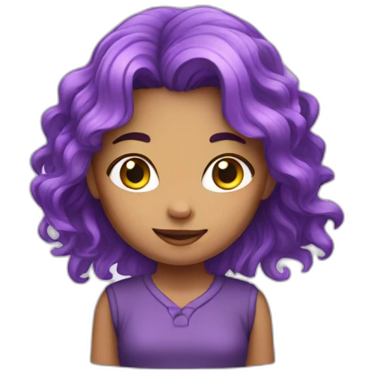 Purple haired girl emoji