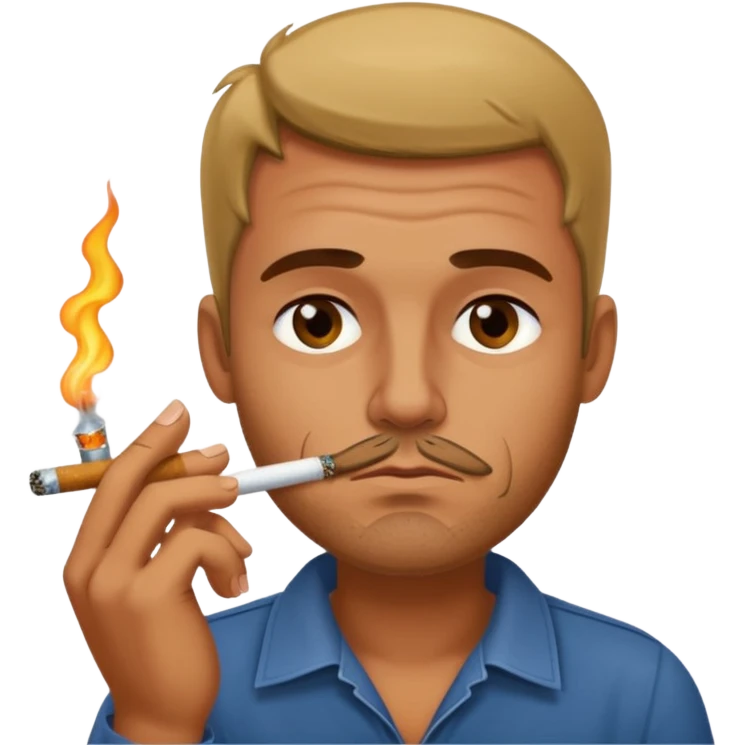 алкоголик с сигаретой emoji