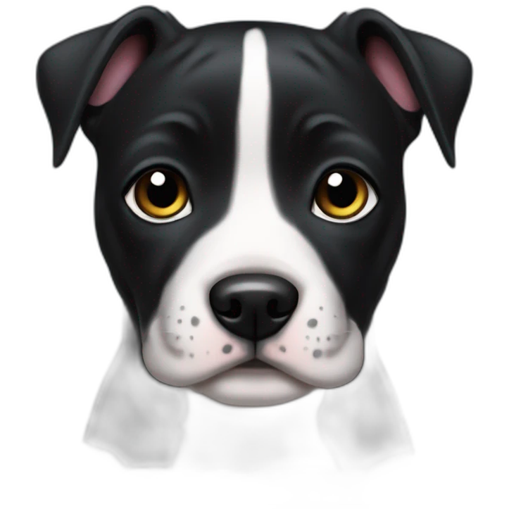 baby black staffie dog emoji