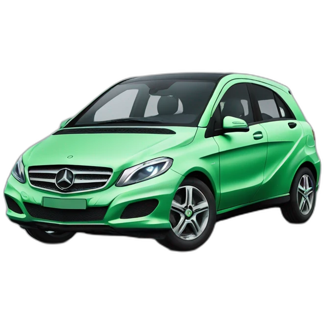 voiture electrique mercedes  verte emoji