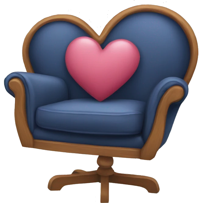 a heart-shaped armchair emoji