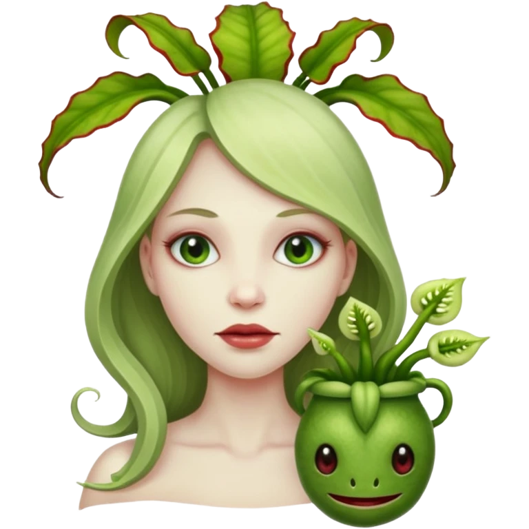 Mujer planta carnivora emoji