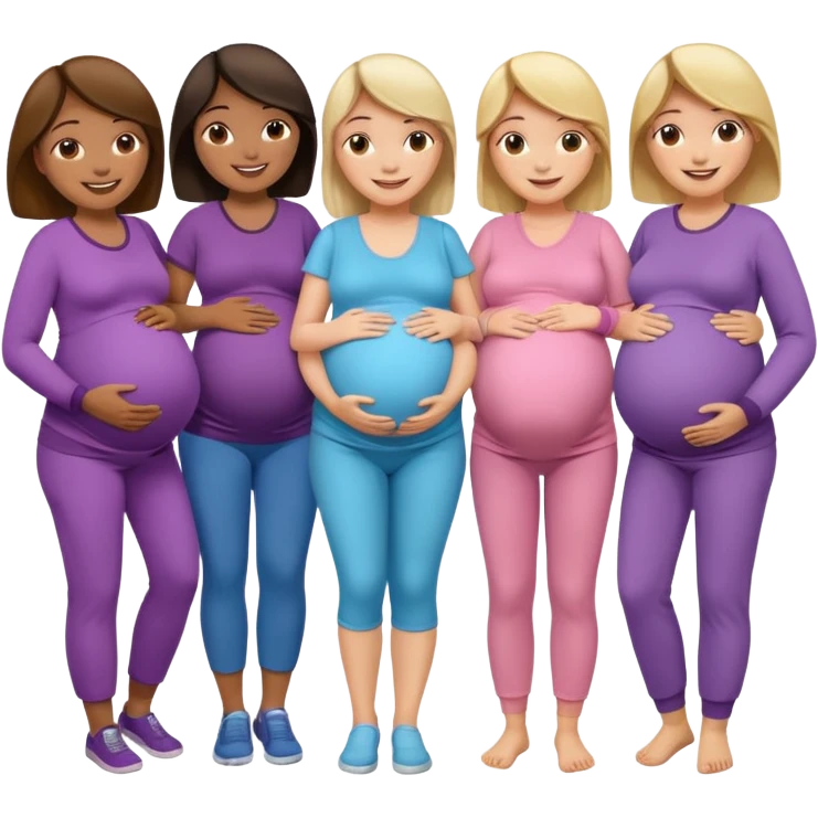 a group of Pregnant women  emoji