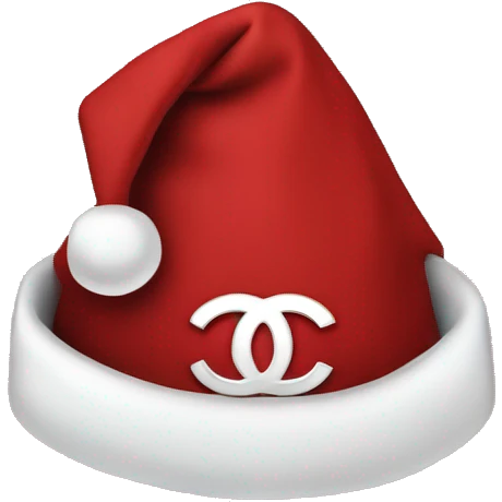 Chanel logo Santa hat emoji
