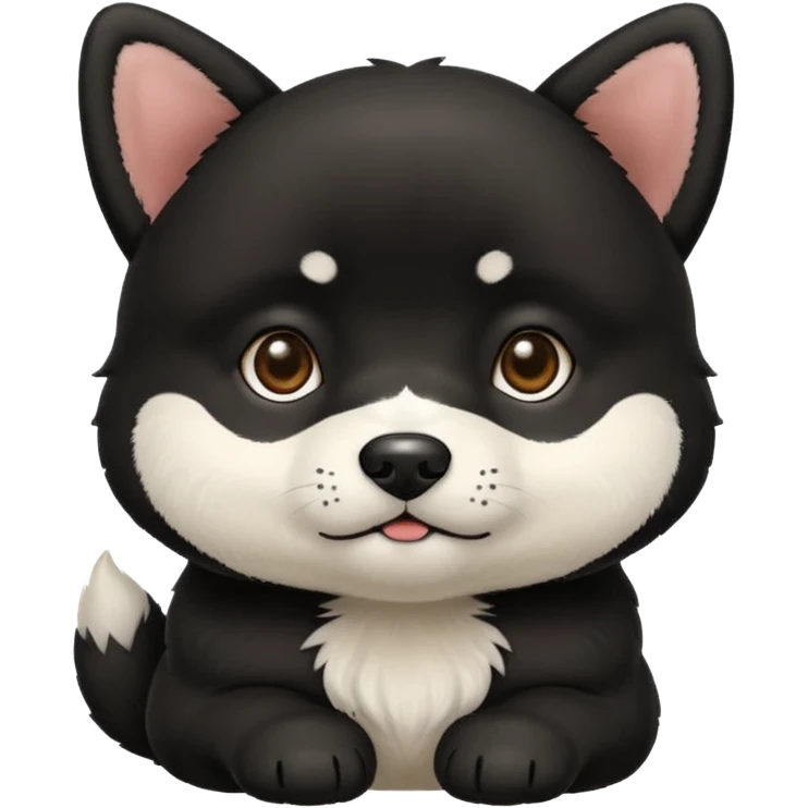 black shiba baby dog emoji