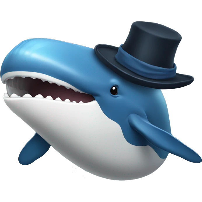 whale with a hat emoji