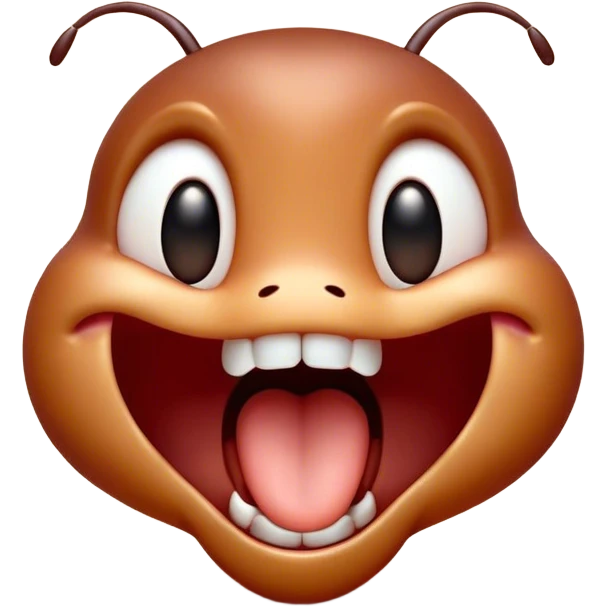 Cinematic Adorable Yawning Ant Portrait Emoji, Head tilted slightly with a dramatic, wide-open yawn, showcasing a tiny, segmented body with softly drooping features and sleepy, half-closed eyes, Simplified yet irresistibly cute features, highly detailed, glowing with a soft, cozy natural glow, high shine, relaxed yet expressive, stylized with a dash of whimsical charm, soft glowing outline, capturing the essence of a drowsy ant that appears ready to stretch out for a nap! emoji