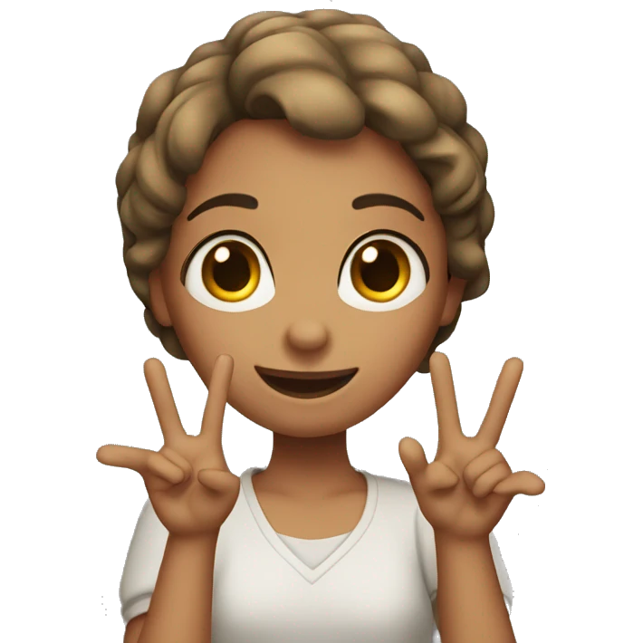 Girl with right hands up emoji