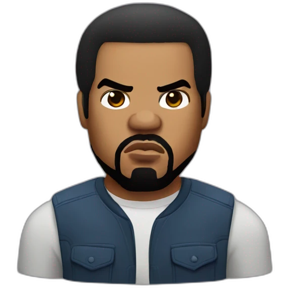 actor ice cube serious hair emoji