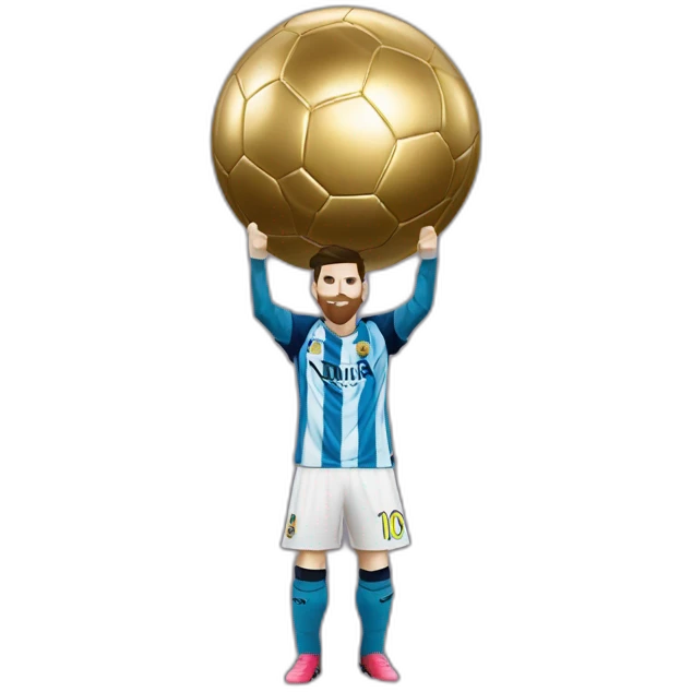 lionel messi winning ballon d'or emoji