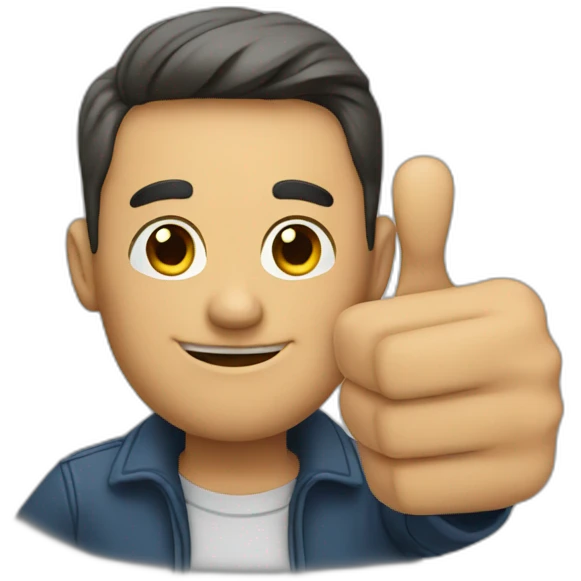 A man with thumbs up  emoji