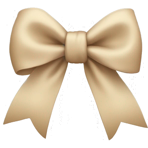 Beige bow emoji