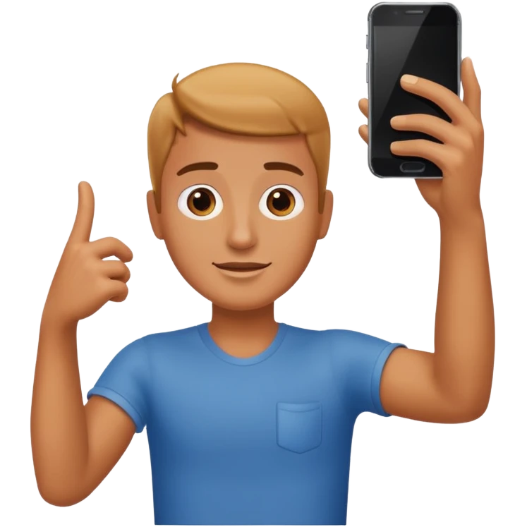 just an arm holding a phone like a selfie emoji