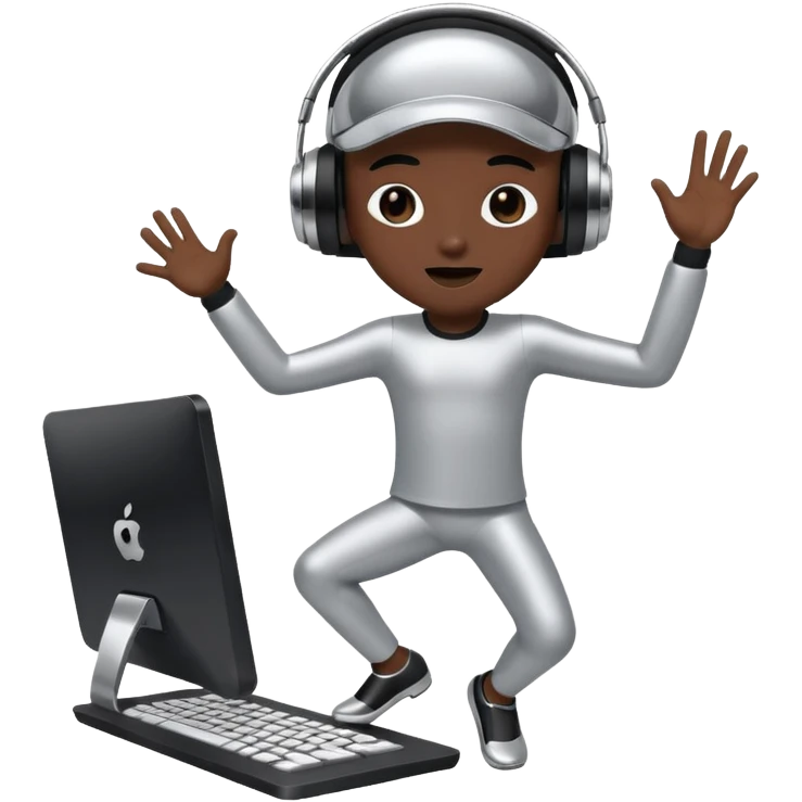 dancing computer emoji