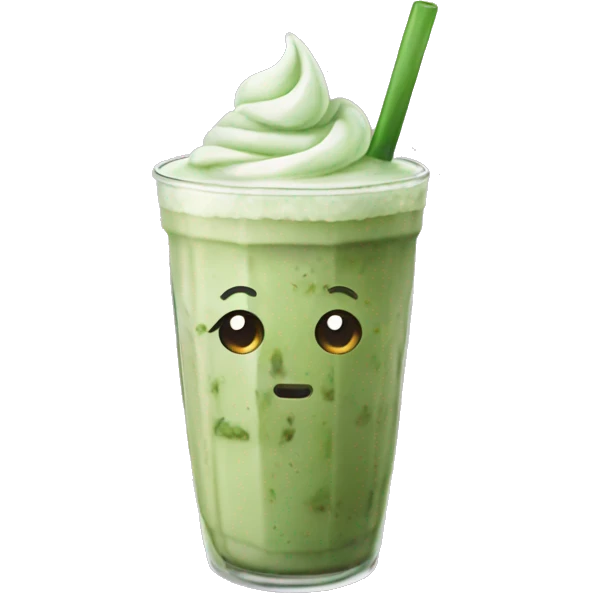 Iced matcha latte emoji