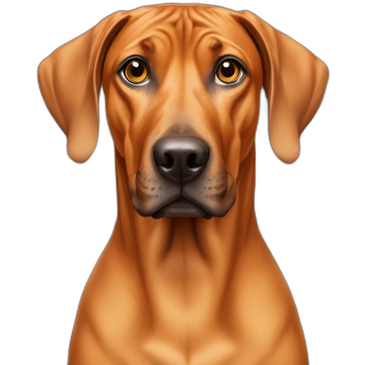 Rhodesian ridgeback with big eyes emoji