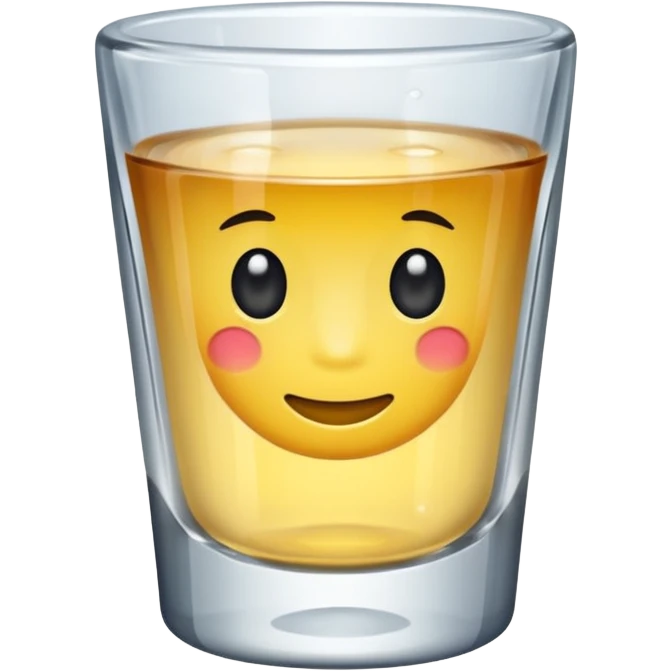 small shot glass, filled with clear liquid emoji