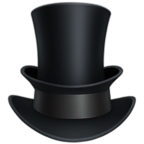 black cylinder hat  emoji