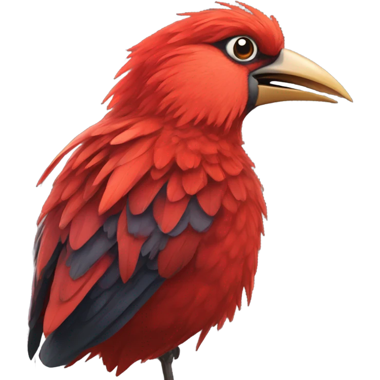 Red bird emoji