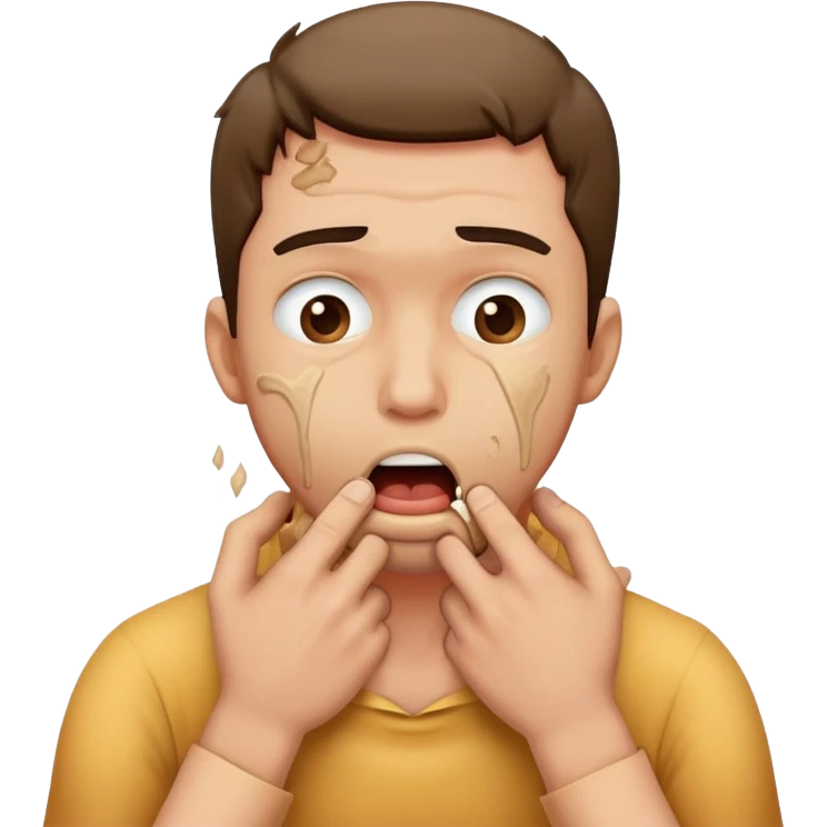 Guy choking himself emoji