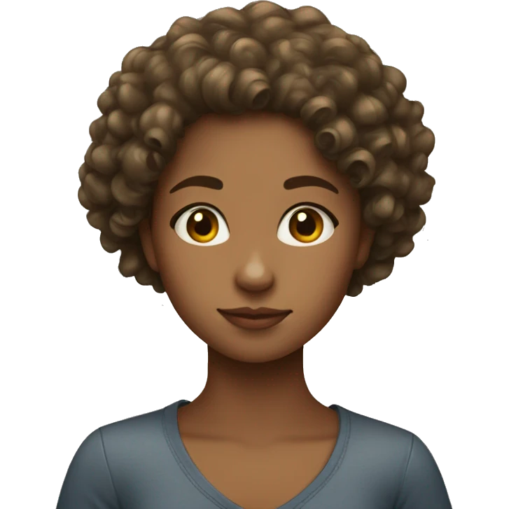curly-haired girl emoji