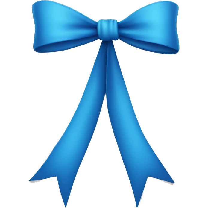 Blue bow emoji