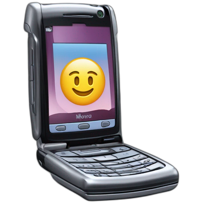 2004 Motorola Razr V3 mobile device clamshell design emoji