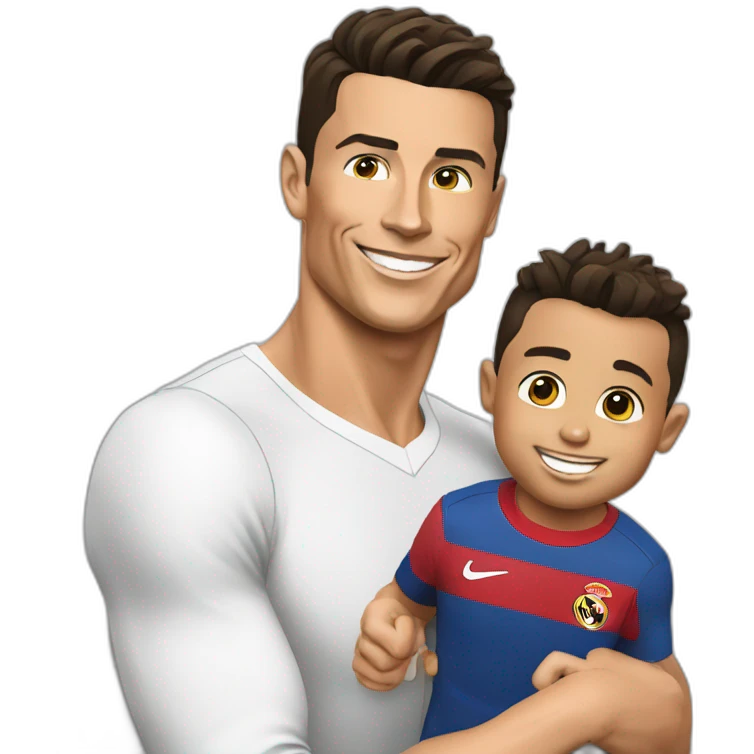 cristiano ronaldo avec son fils emoji