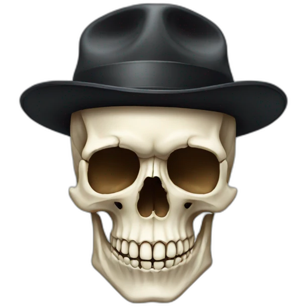 skull with hat emoji
