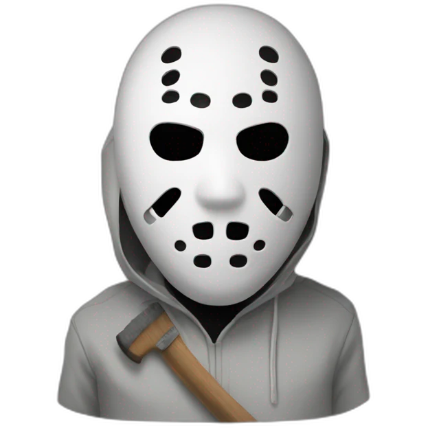 Slasher with mask emoji